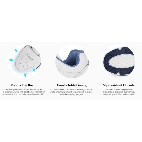 Women's ORTOREX by Ortho+rest Diabetic Walking Shoes, White/Burgandy, Size 9 - Picture 10 of 12